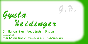 gyula weidinger business card